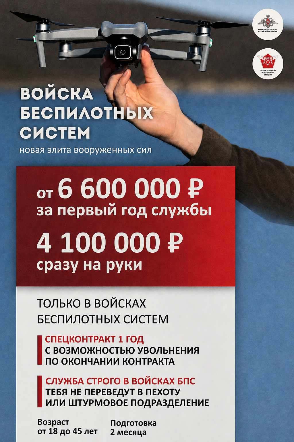 Выровненный буклет о войсках беспилотных систем без рамки