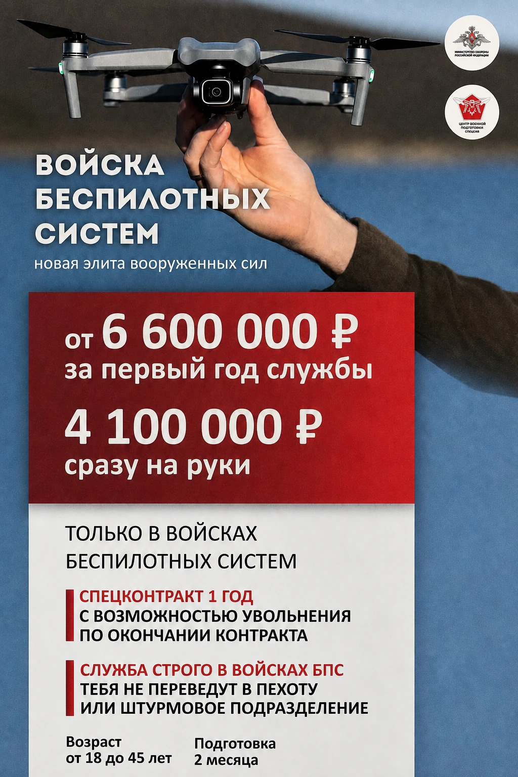 Выровненный буклет о войсках беспилотных систем без рамки